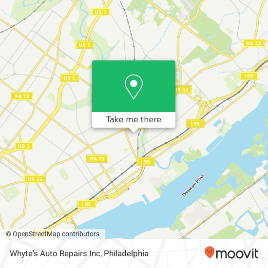 Mapa de Whyte's Auto Repairs Inc