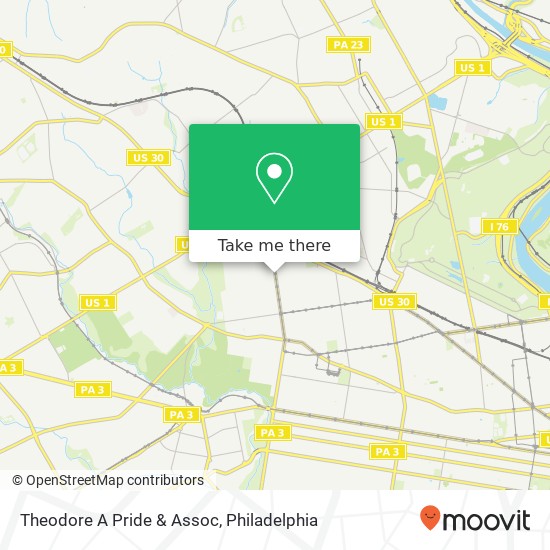 Theodore A Pride & Assoc map