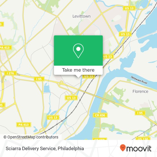 Mapa de Sciarra Delivery Service