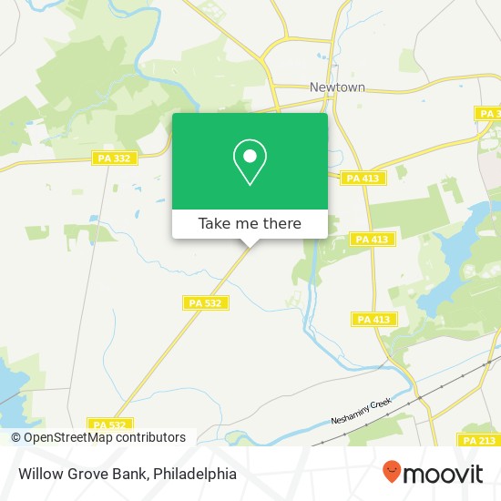 Willow Grove Bank map