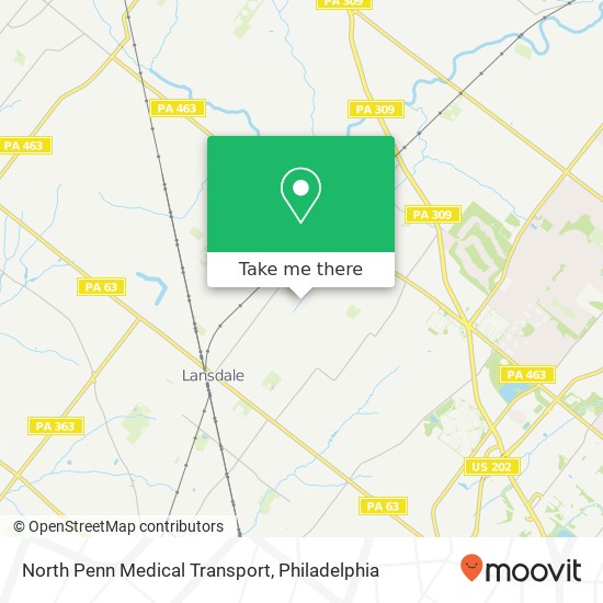 North Penn Medical Transport map