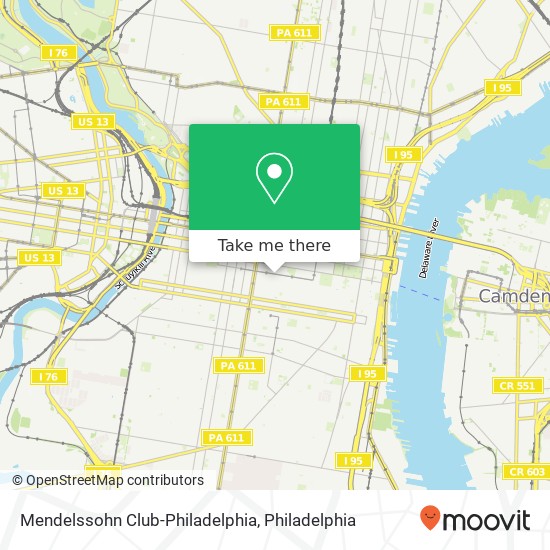 Mendelssohn Club-Philadelphia map