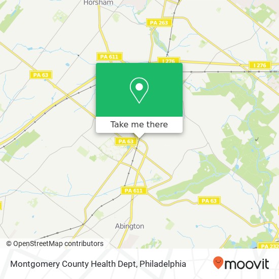 Mapa de Montgomery County Health Dept