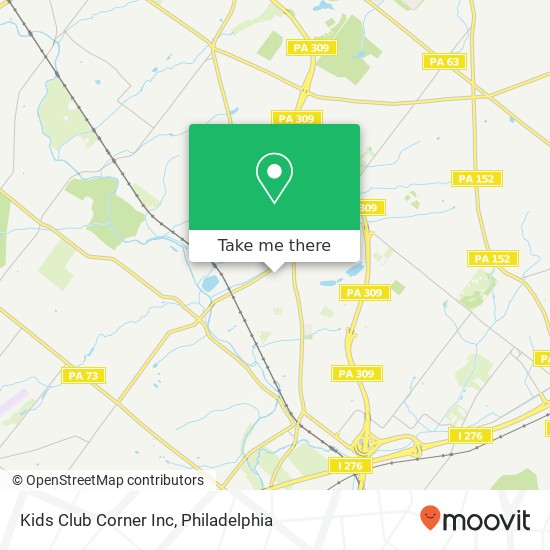 Kids Club Corner Inc map