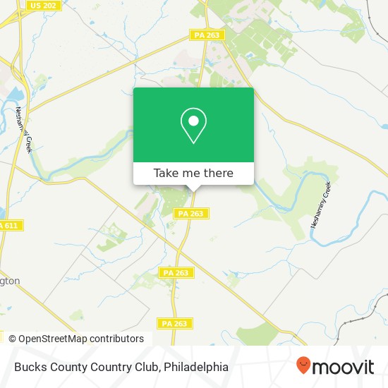 Mapa de Bucks County Country Club