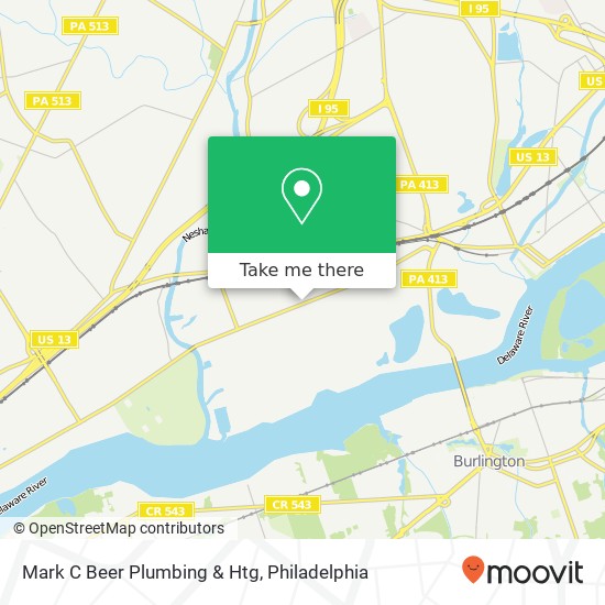 Mark C Beer Plumbing & Htg map