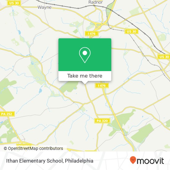 Ithan Elementary School map