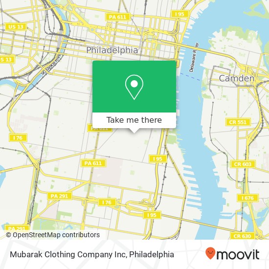 Mapa de Mubarak Clothing Company Inc