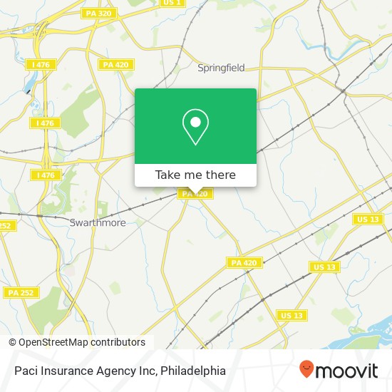 Paci Insurance Agency Inc map