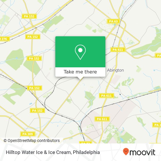 Mapa de Hilltop Water Ice & Ice Cream