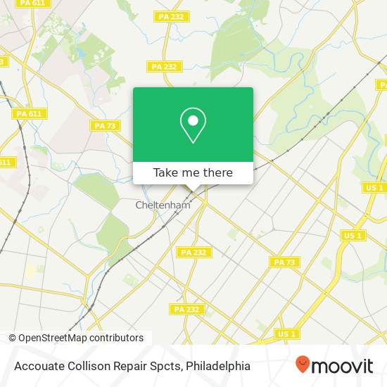 Accouate Collison Repair Spcts map