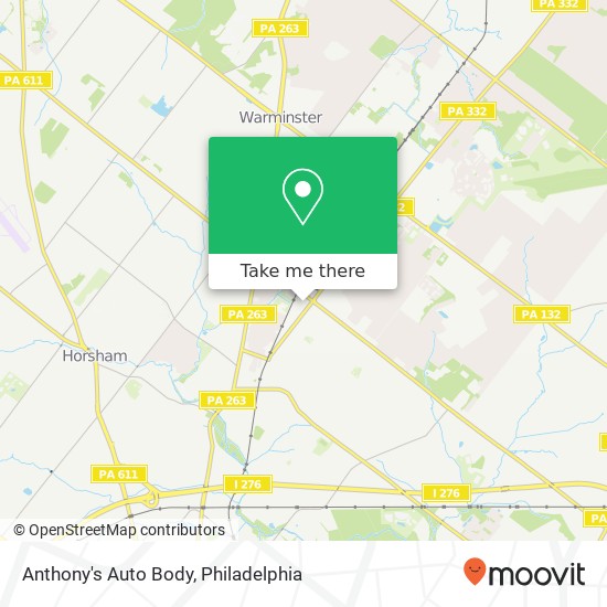 Anthony's Auto Body map