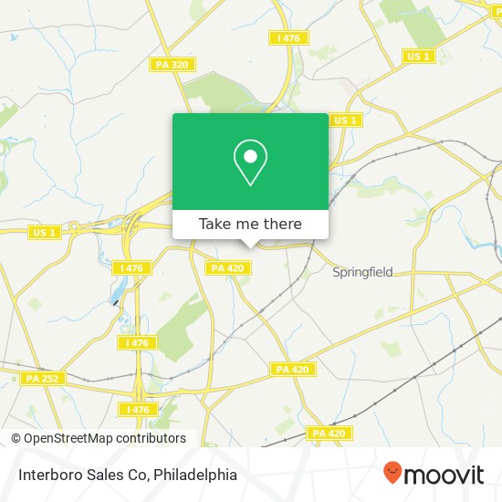 Interboro Sales Co map