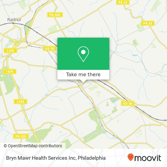 Mapa de Bryn Mawr Health Services Inc