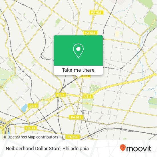 Mapa de Neiboerhood Dollar Store