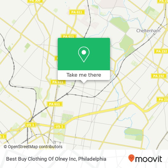 Mapa de Best Buy Clothing Of Olney Inc