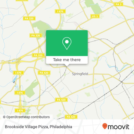 Brookside Village Pizza map