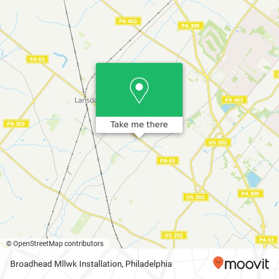 Mapa de Broadhead Mllwk Installation