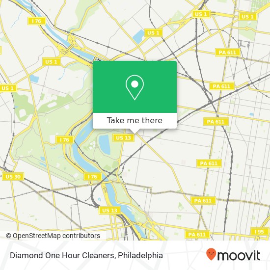 Diamond One Hour Cleaners map