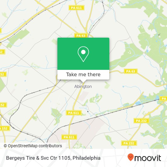 Bergeys Tire & Svc Ctr 1105 map