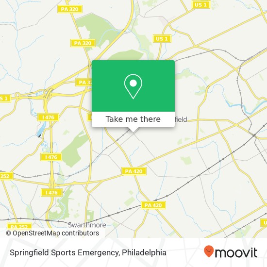Springfield Sports Emergency map