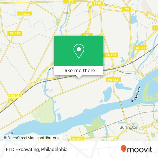 FTD Excavating map