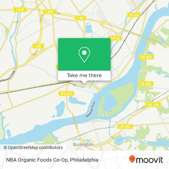 NBA Organic Foods Co-Op map