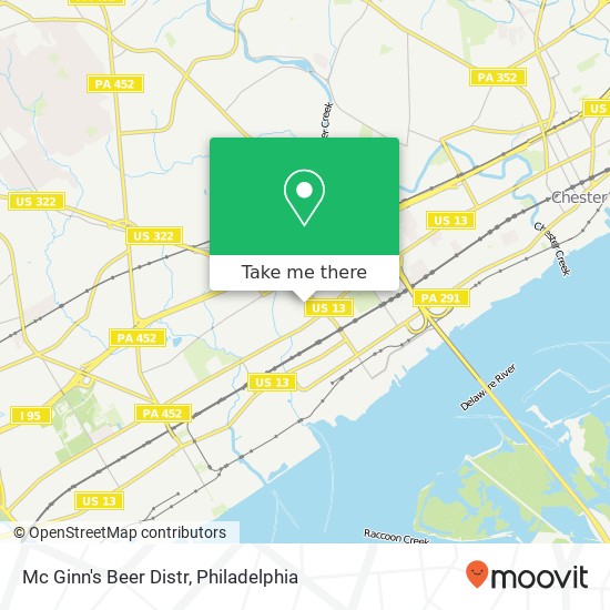 Mc Ginn's Beer Distr map