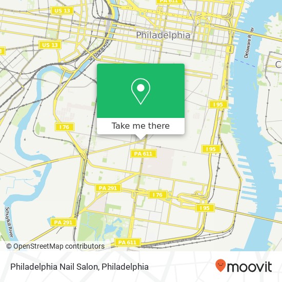 Mapa de Philadelphia Nail Salon