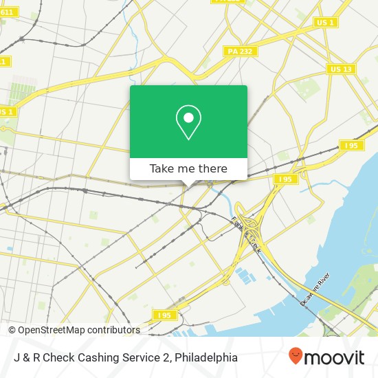 J & R Check Cashing Service 2 map