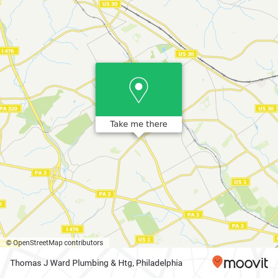 Thomas J Ward Plumbing & Htg map