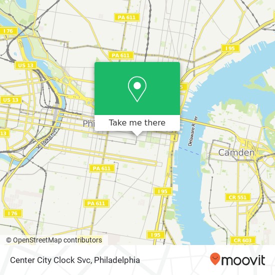 Center City Clock Svc map