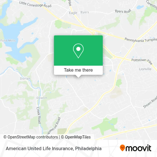 American United Life Insurance map
