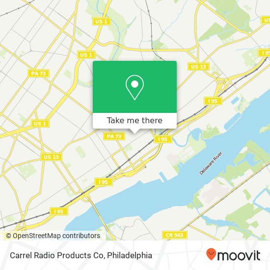 Mapa de Carrel Radio Products Co