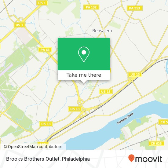 Brooks Brothers Outlet map