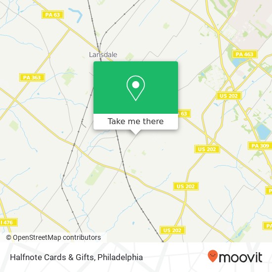 Mapa de Halfnote Cards & Gifts