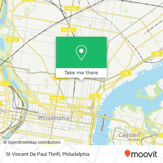 Mapa de St Vincent De Paul Thrift