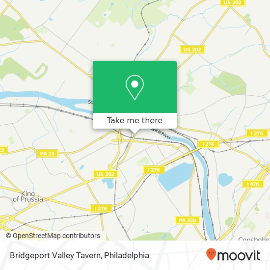 Bridgeport Valley Tavern map