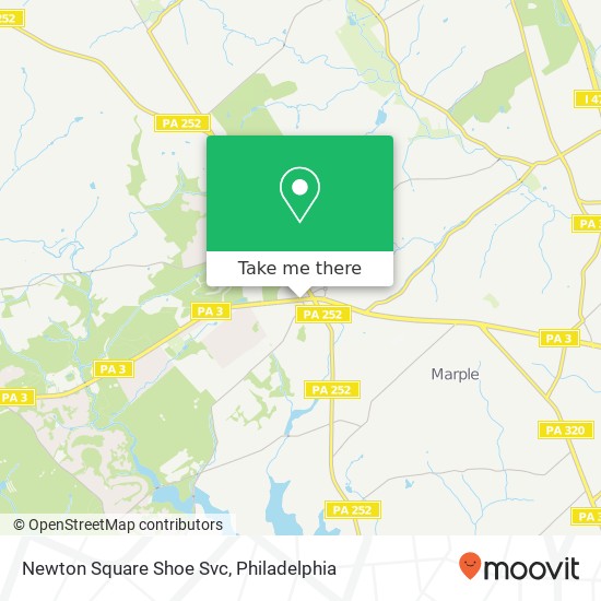 Mapa de Newton Square Shoe Svc