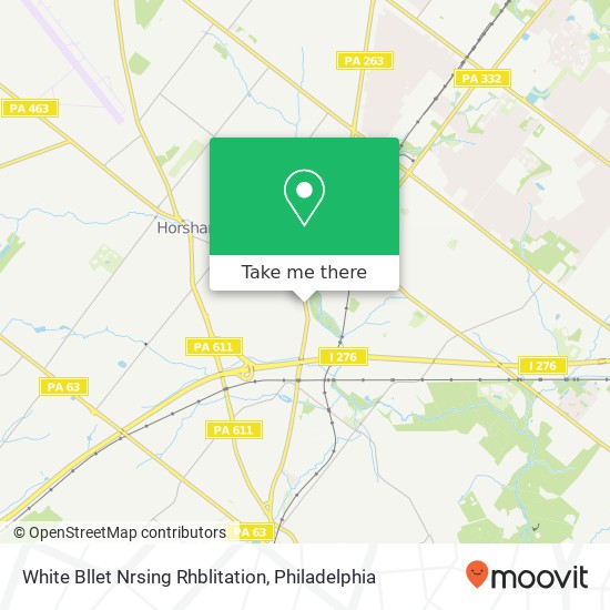 White Bllet Nrsing Rhblitation map