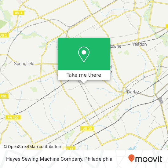 Hayes Sewing Machine Company map