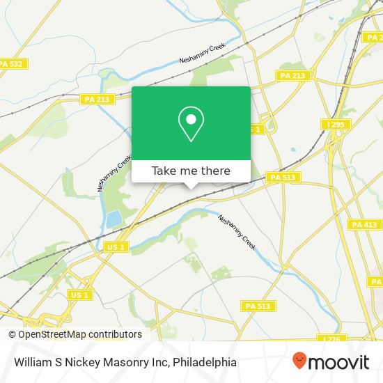 William S Nickey Masonry Inc map