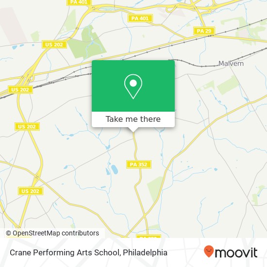 Mapa de Crane Performing Arts School