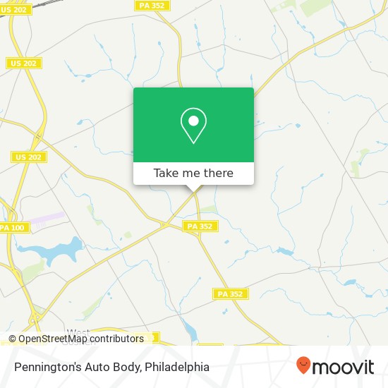 Mapa de Pennington's Auto Body