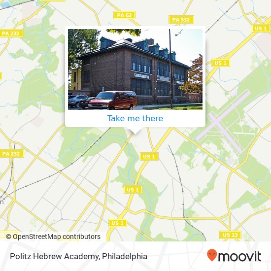 Politz Hebrew Academy map
