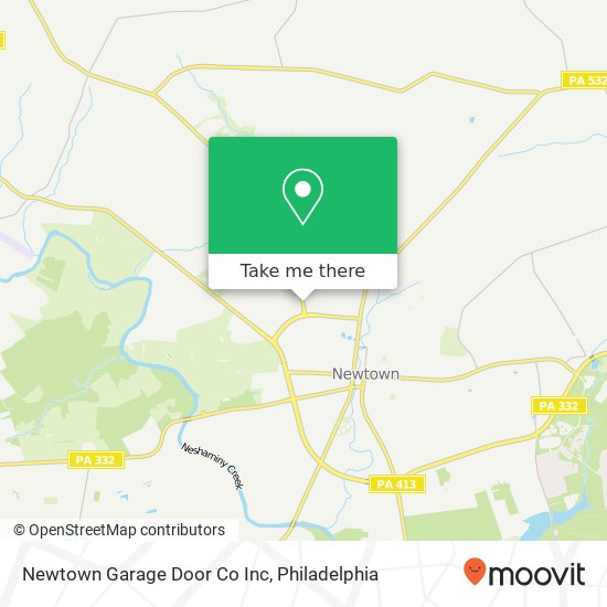 Mapa de Newtown Garage Door Co Inc