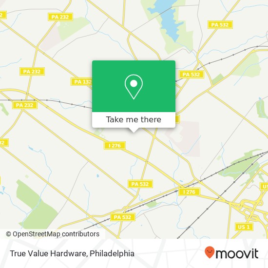 Mapa de True Value Hardware