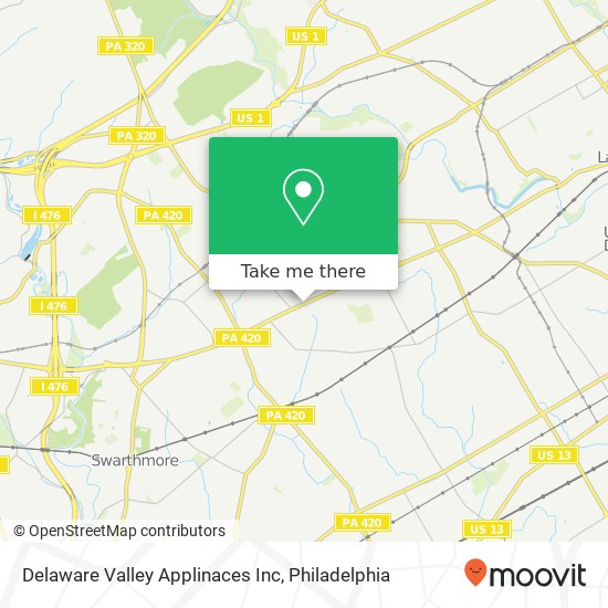 Mapa de Delaware Valley Applinaces Inc