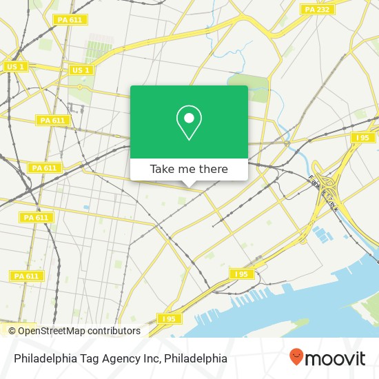 Mapa de Philadelphia Tag Agency Inc