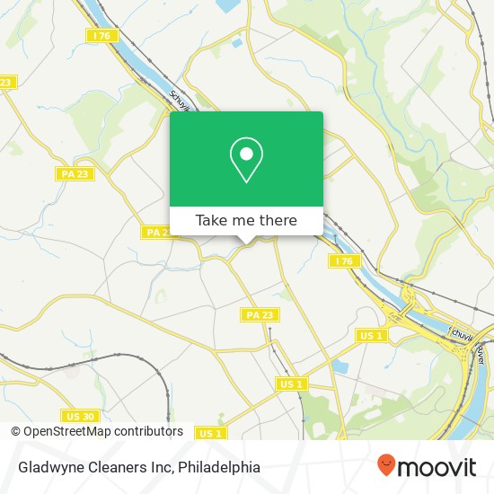 Gladwyne Cleaners Inc map